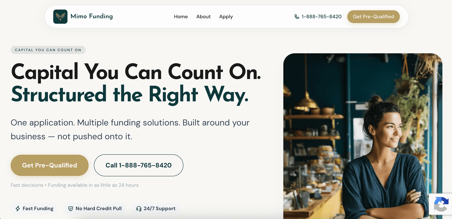 Mimo Funding — Conversion-Focused Brand Site for a Business Funding Platform